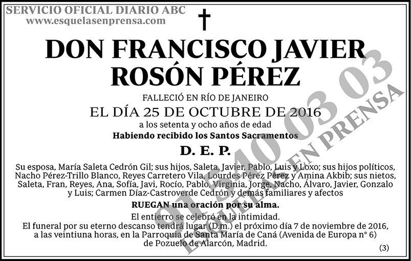 Francisco Javier Rosón Pérez
